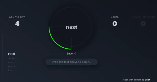 Screenshot of word beater