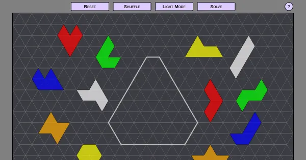 Screenshot of triangle puzzle