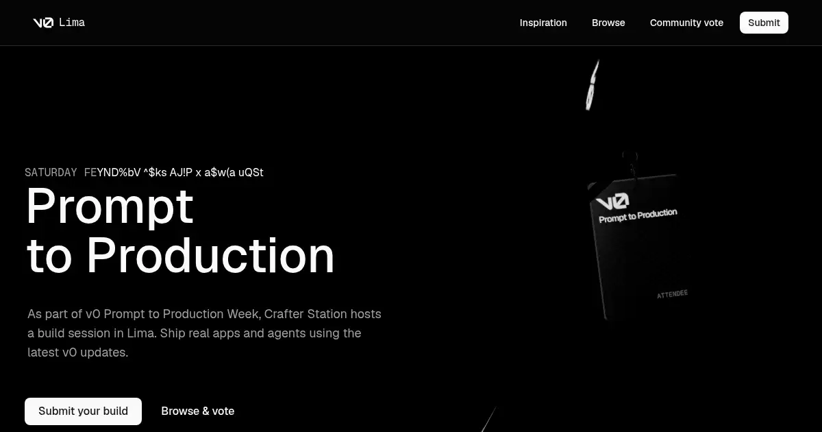 Screenshot of v0 lima