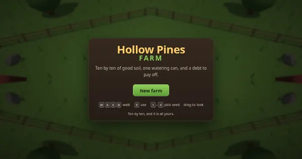 Screenshot of hollow pines farm