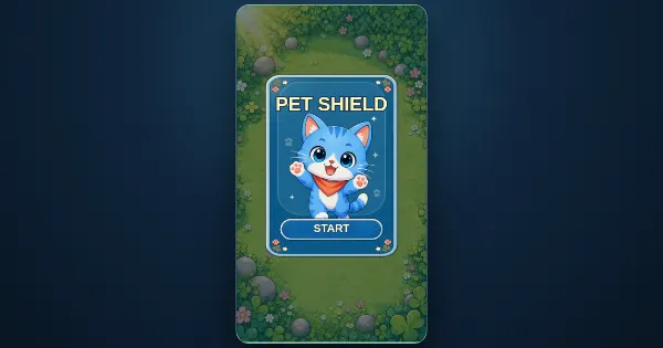 Screenshot of pet shield game