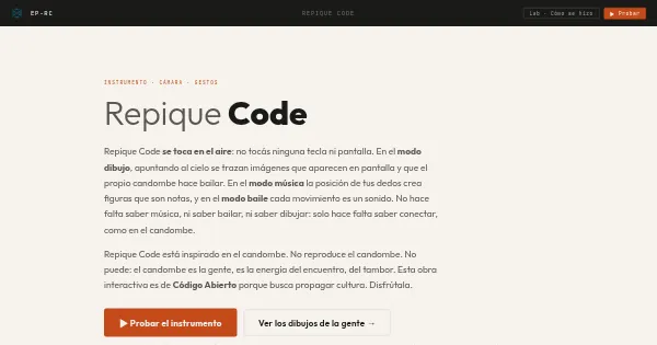 Screenshot of repique code