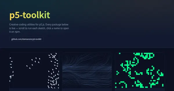 Screenshot of p5 toolkit