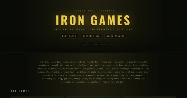 Screenshot of ironfront