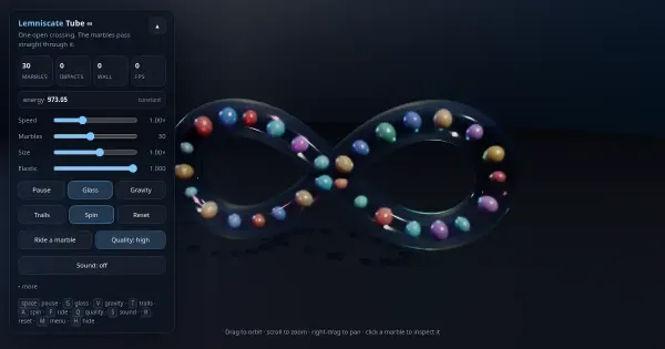 Screenshot of infinity spheres