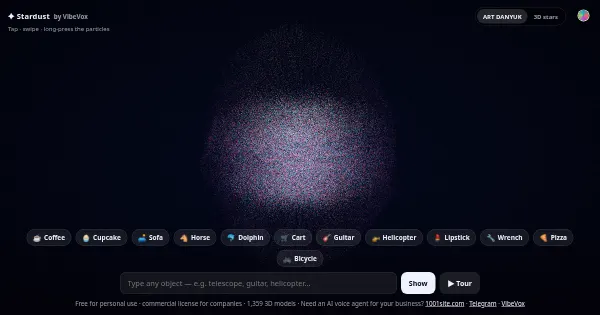 Screenshot of vibevox stardust