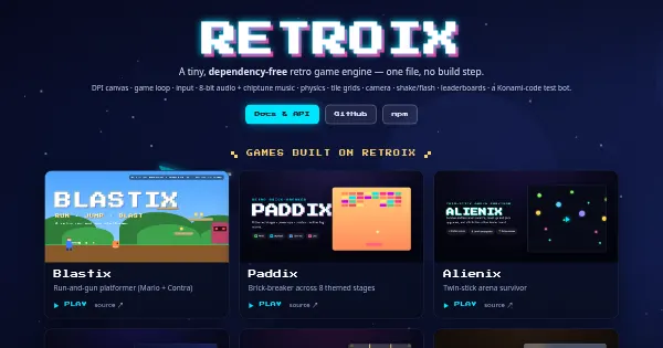 Screenshot of Retroix