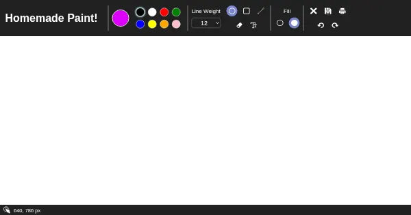 Screenshot of paint