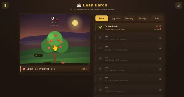 Screenshot of bean baron