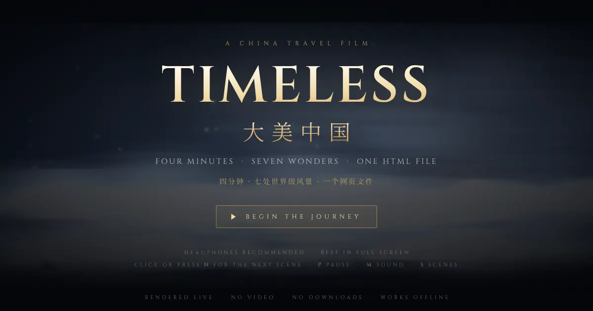 Screenshot of timeless china