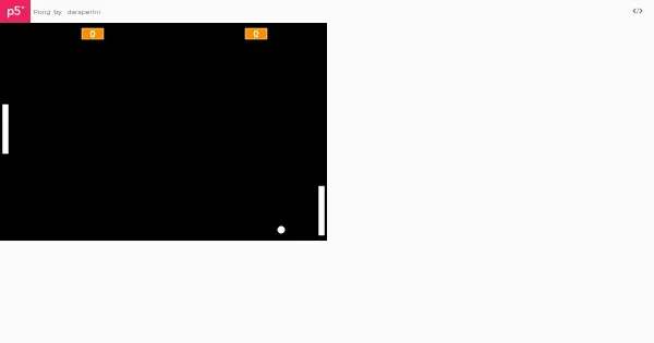 Screenshot of learning javascript pong