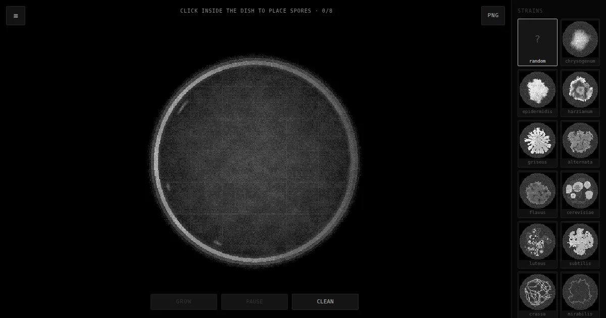 Screenshot of petri mold