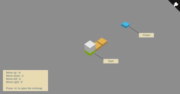 Screenshot of maze game