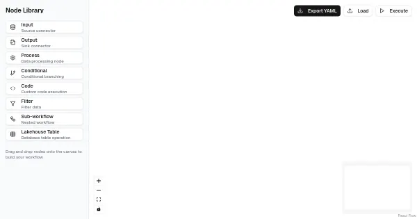 Screenshot of v0 react flow builder