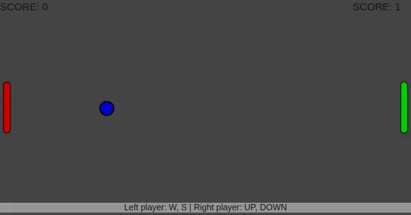 Screenshot of pong