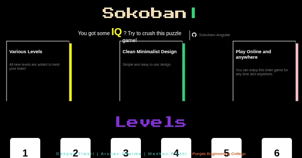 Screenshot of Sokoban Angular