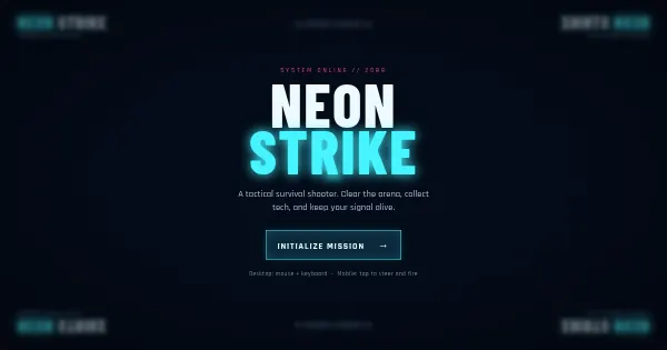 Screenshot of neon strike