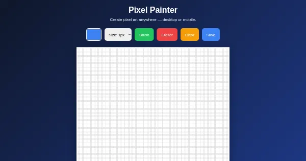 Screenshot of pixel painter