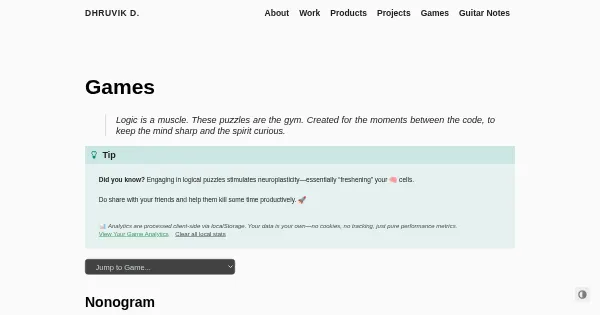 Screenshot of dhruvikdonga.github.io