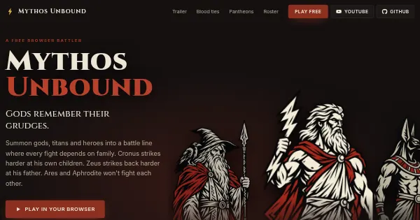 Screenshot of mythos unbound