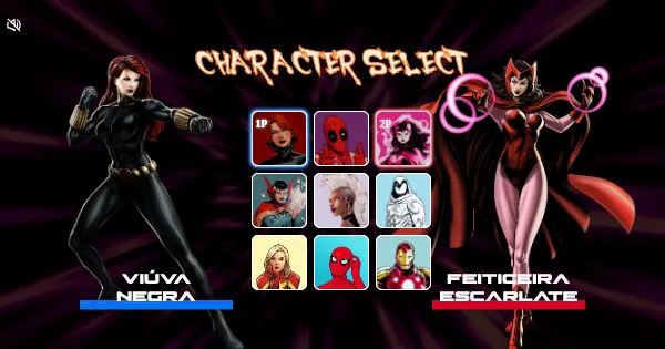 Screenshot of projeto marvel
