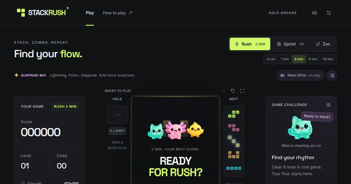 Screenshot of StackRush