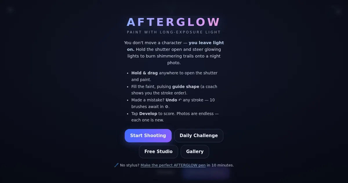 Screenshot of afterglow