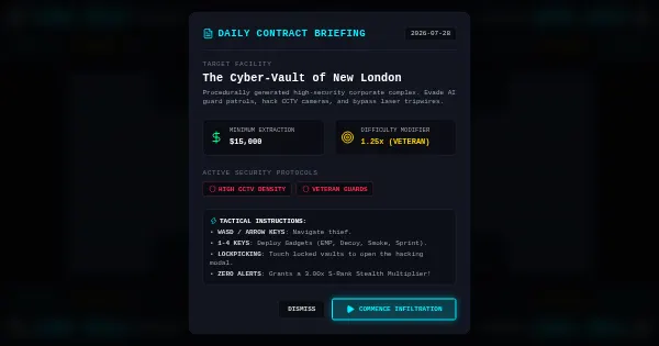 Screenshot of pixel heist