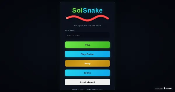 Screenshot of SolSnake
