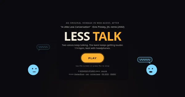 Screenshot of less talk