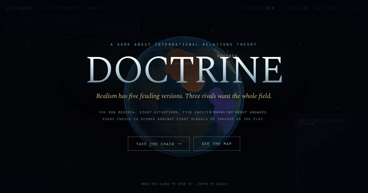 Screenshot of doctrine ir game