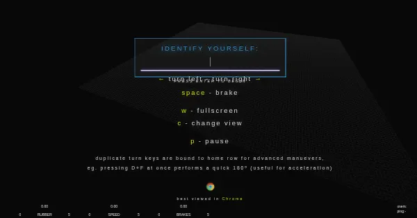 Screenshot of WebGL Tron