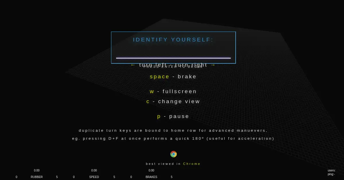 Screenshot of WebGL Tron