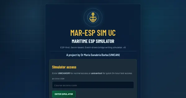 Screenshot of marespuc simulator