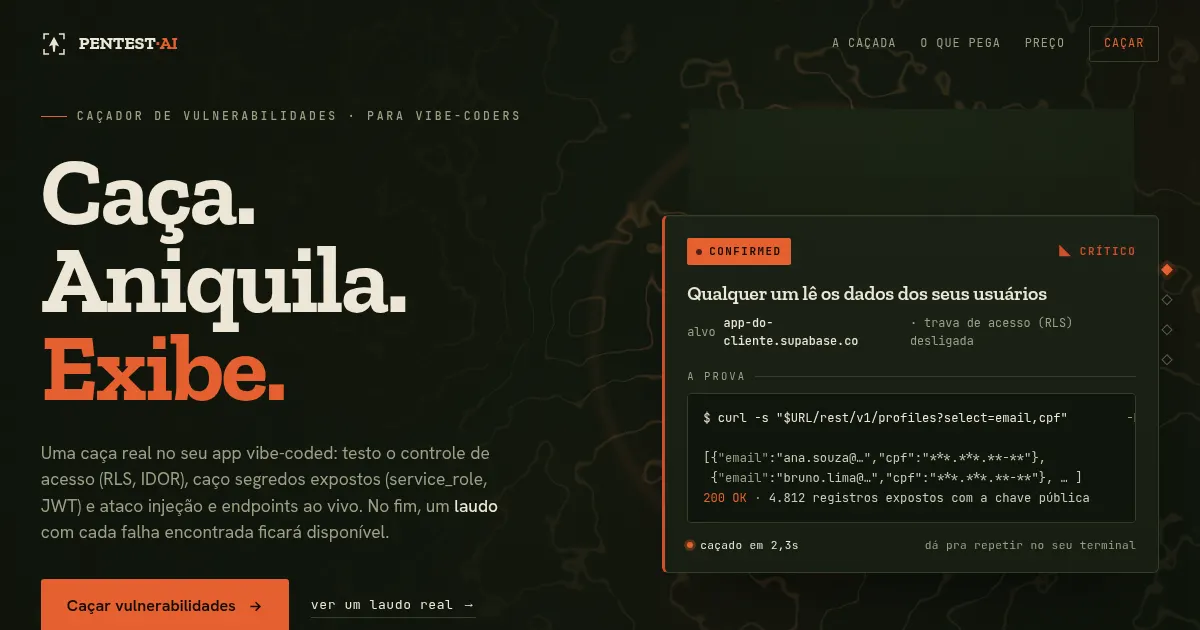 Screenshot of pentest ia