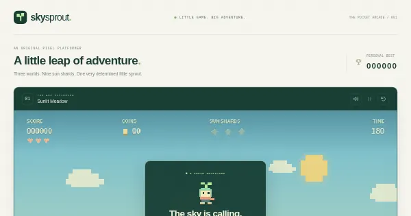 Screenshot of skysprout