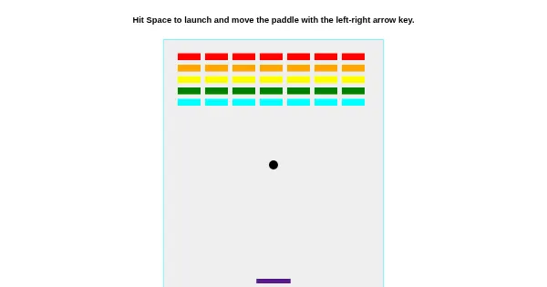 Screenshot of Breakout JS