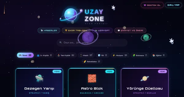 Screenshot of uzayzone