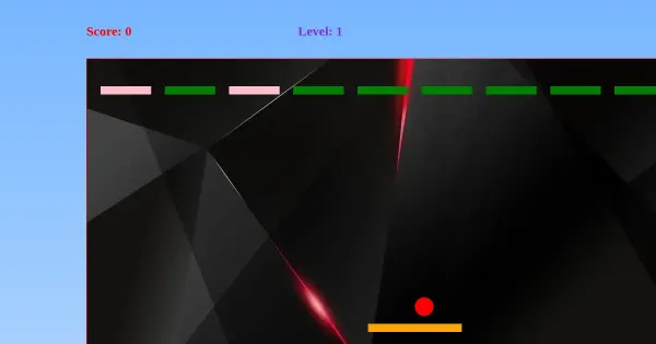 Screenshot of smash bricks game