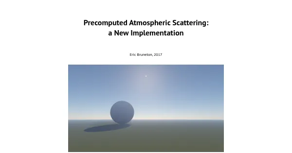 Screenshot of precomputed atmospheric scattering