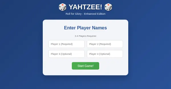 Screenshot of yath dice game