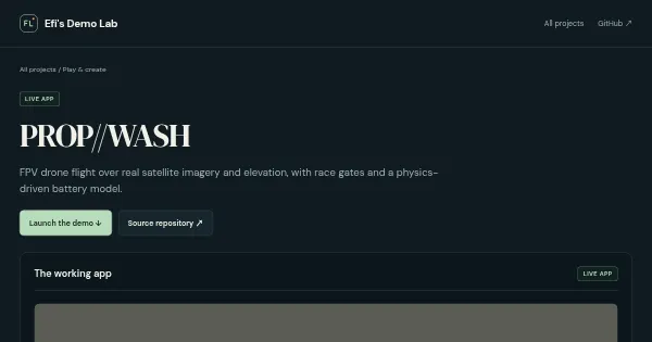 Screenshot of propwash