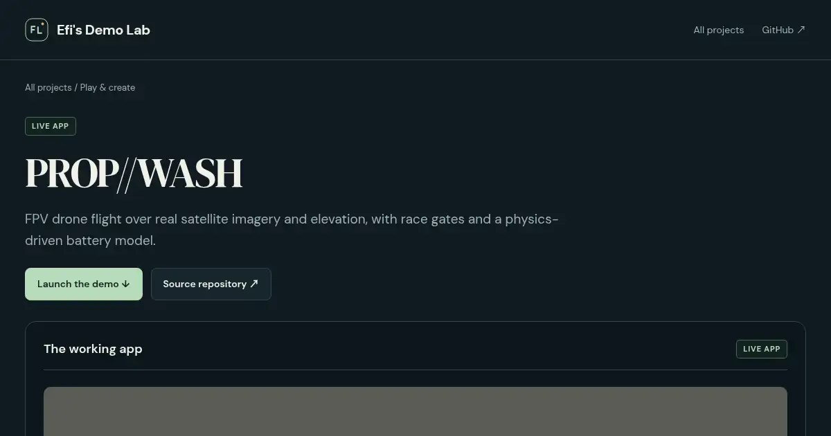 Screenshot of propwash