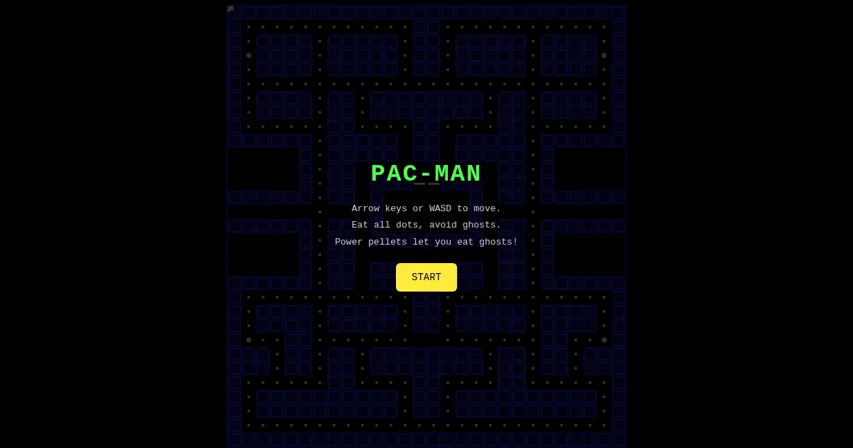 Screenshot of pacman classic