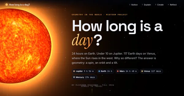 Screenshot of how long is a day