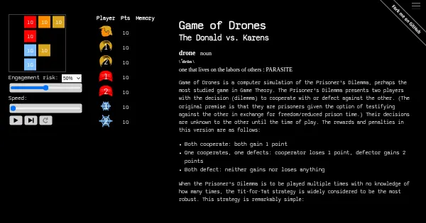 Screenshot of game of drones
