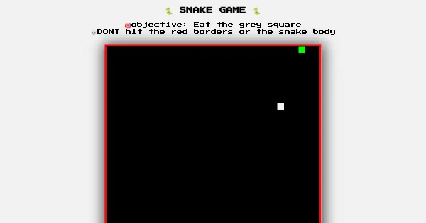 Screenshot of Snake Game