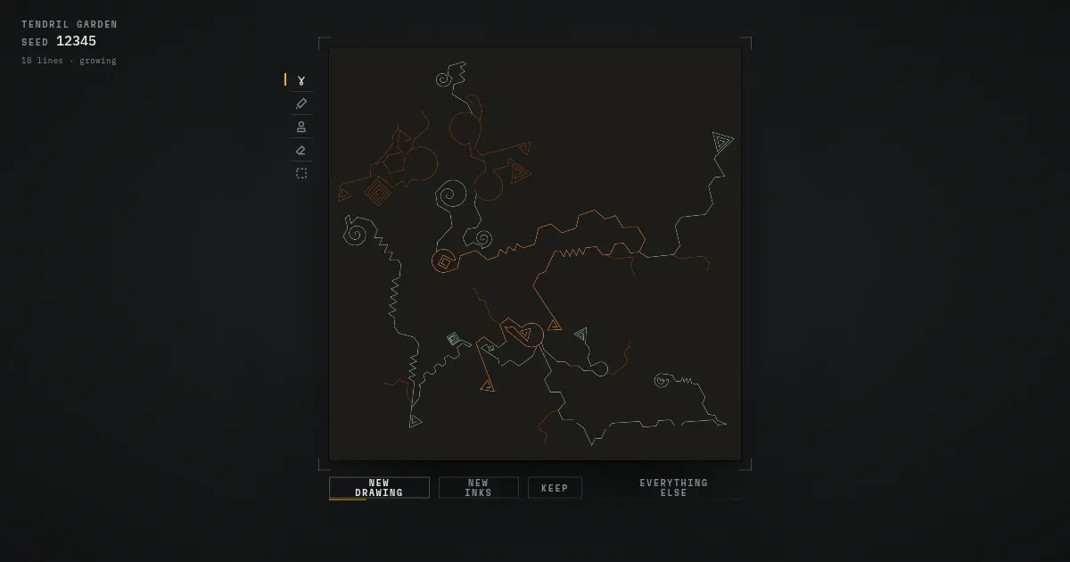 Screenshot of tendril garden