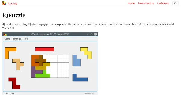 Screenshot of iqpuzzle
