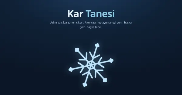 Screenshot of kar tanesi
